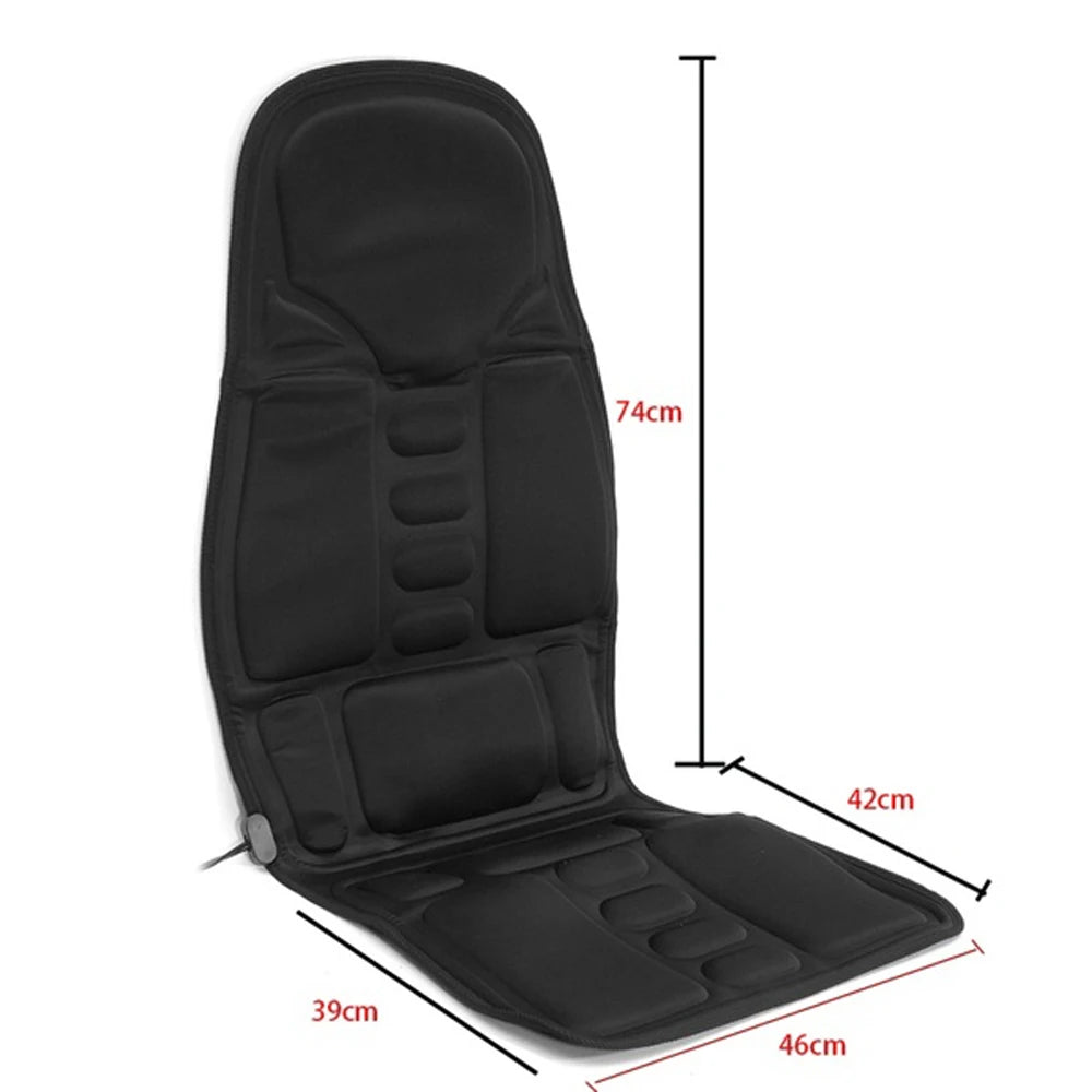 Multifunctional Car Chair Body Massage Heat Mat Seat Cover Cushion Neck Pain Lumbar Support Pad Back Massager